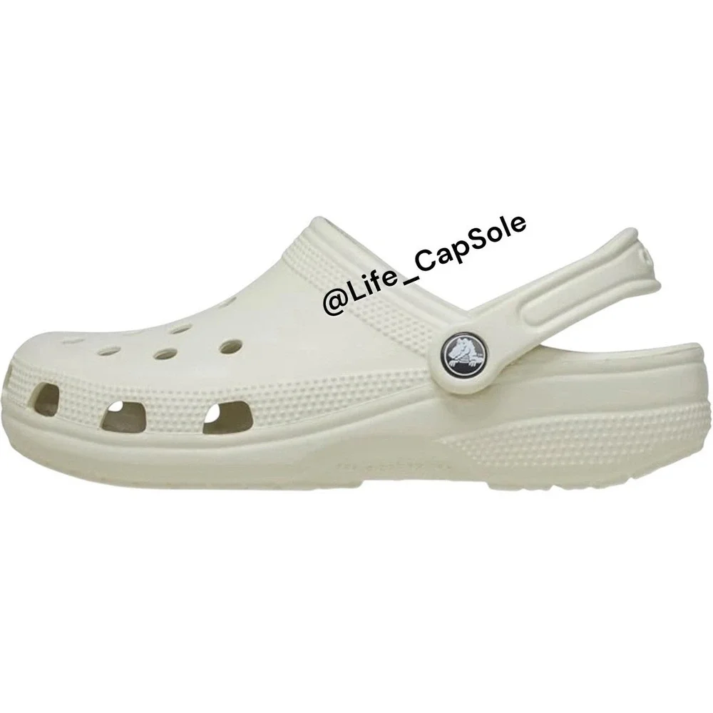Size 8C Crocs Classic Clogs Toddlers Linen Heel Strap Casual Shoes 206990-0HZ